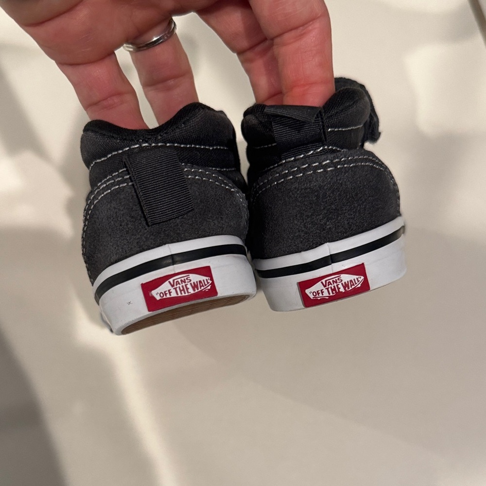 Vans Kids Black and Gray High-Top Sneakers - Picture 3 of 6